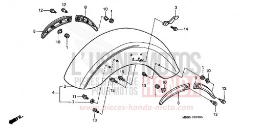 KOTFLUEGEL, VORNE VT1100C3W de 1998